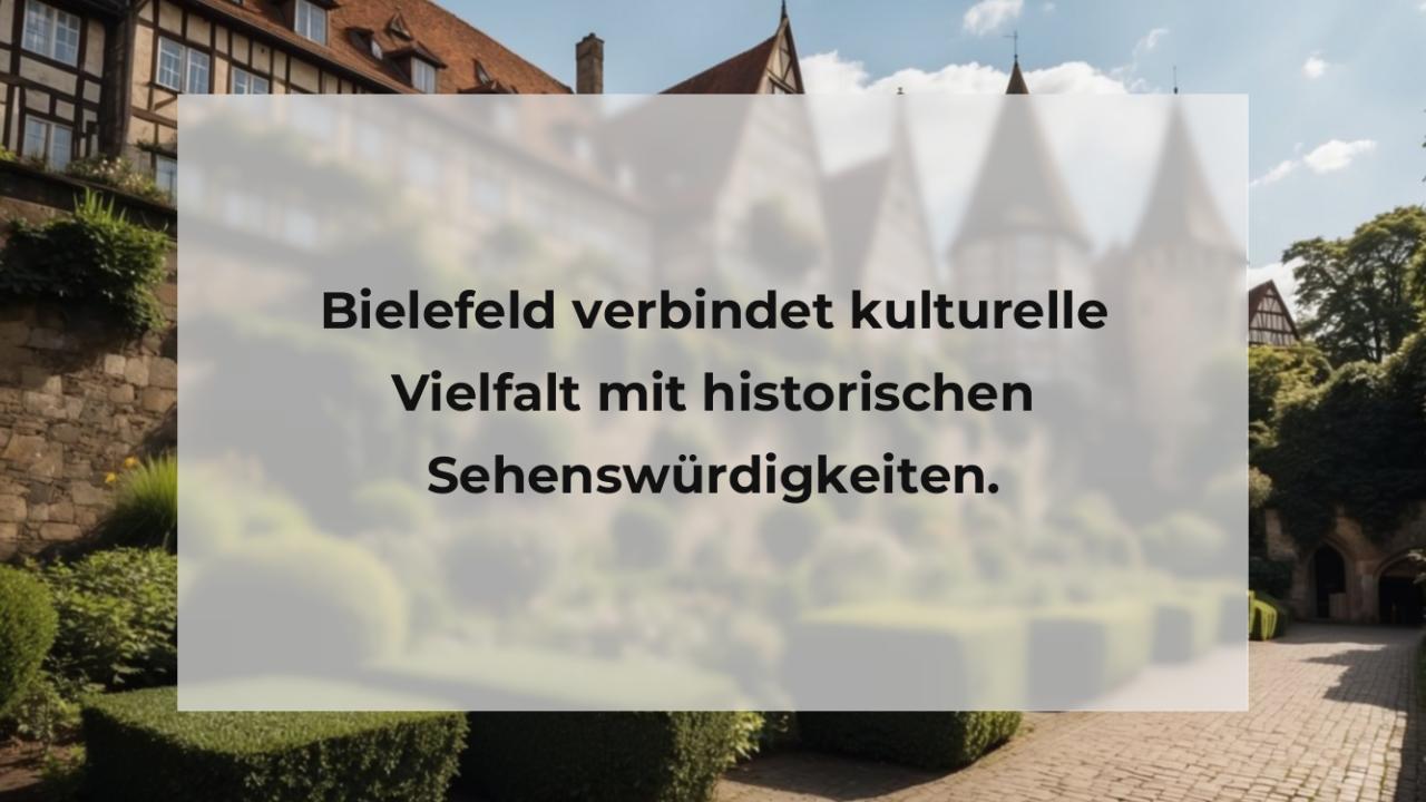 Bielefeld verbindet kulturelle Vielfalt mit historischen Sehenswürdigkeiten.