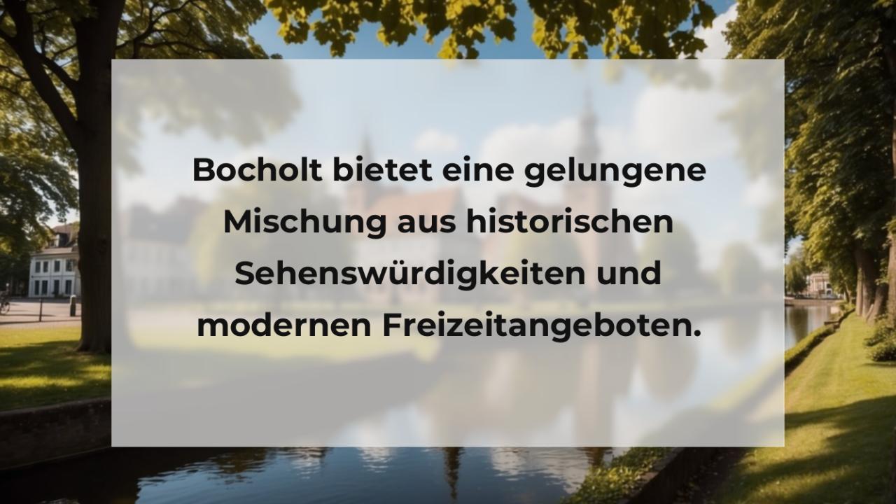 Bocholt bietet eine gelungene Mischung aus historischen Sehenswürdigkeiten und modernen Freizeitangeboten.