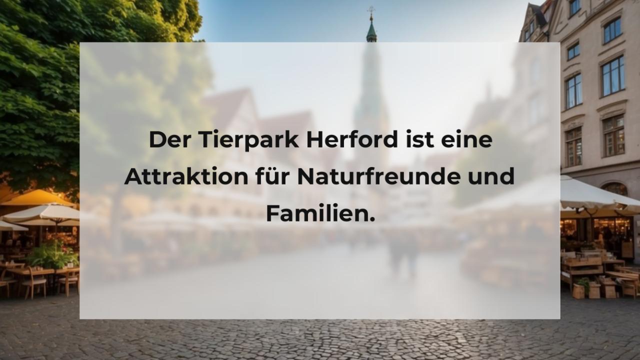 Der Tierpark Herford ist eine Attraktion für Naturfreunde und Familien.