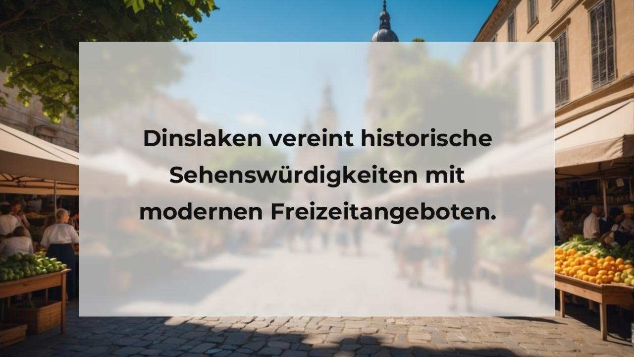 Dinslaken vereint historische Sehenswürdigkeiten mit modernen Freizeitangeboten.