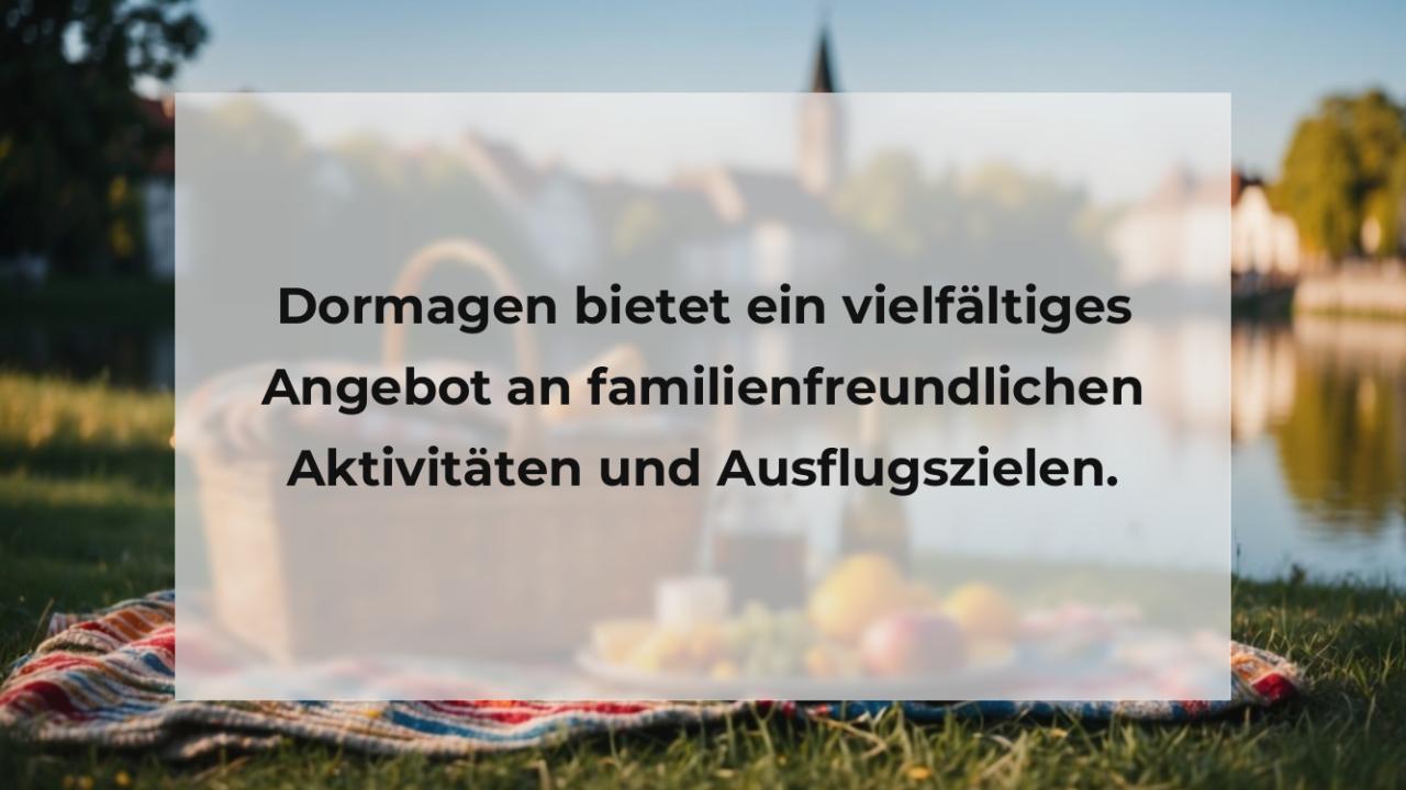 Dormagen bietet ein vielfältiges Angebot an familienfreundlichen Aktivitäten und Ausflugszielen.