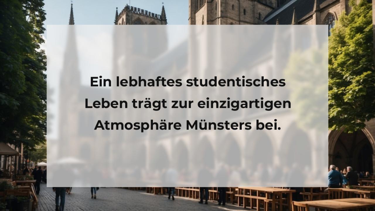 Ein lebhaftes studentisches Leben trägt zur einzigartigen Atmosphäre Münsters bei.