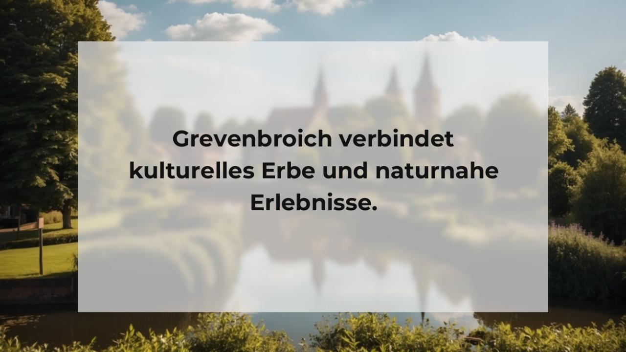 Grevenbroich verbindet kulturelles Erbe und naturnahe Erlebnisse.