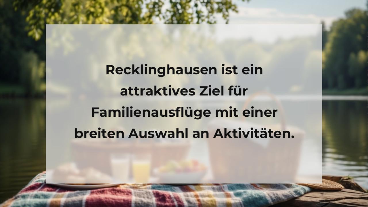 Recklinghausen ist ein attraktives Ziel für Familienausflüge mit einer breiten Auswahl an Aktivitäten.