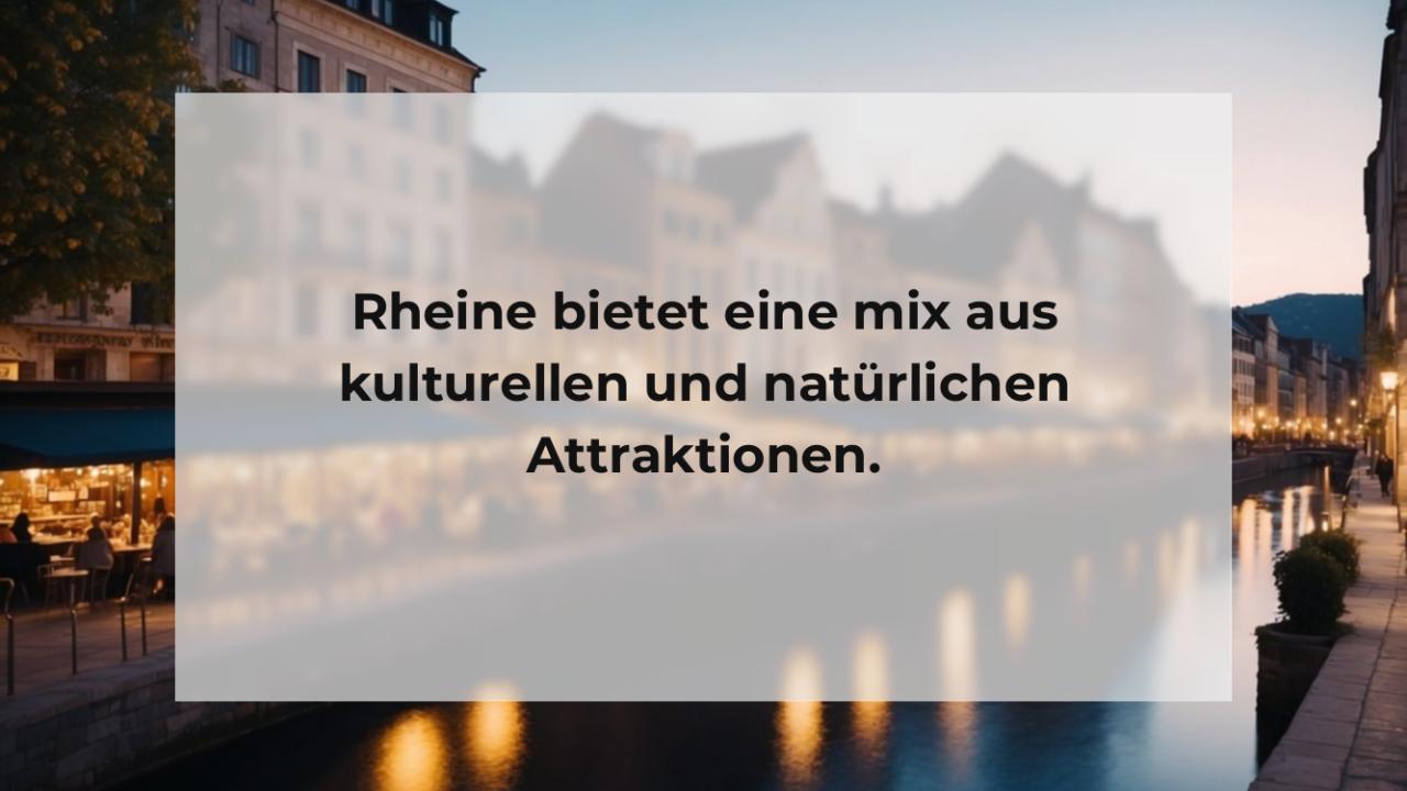 Rheine bietet eine mix aus kulturellen und natürlichen Attraktionen.
