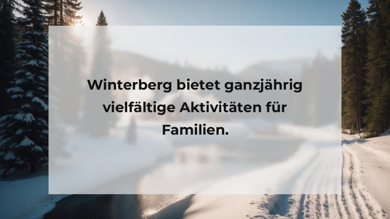 Winterberg bietet ganzjährig vielfältige Aktivitäten für Familien.